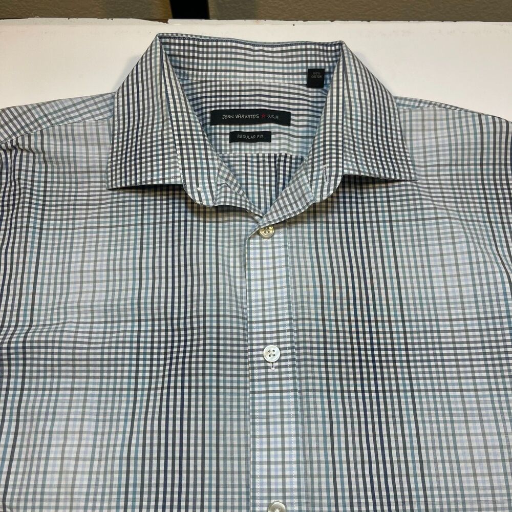 John Varvatos Long Sleeve Button Down Dress Shirt Sz Mens 16.5 32/33